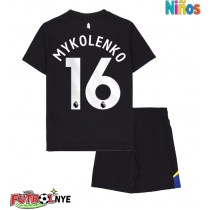 Camiseta Everton Vitaliy Mykolenko #16 Tercera Equipación para niños 2025-26 manga corta (+ pantalones cortos)